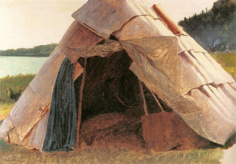 Eastman Johnson Ojibwe Wigwam at Grand Portage